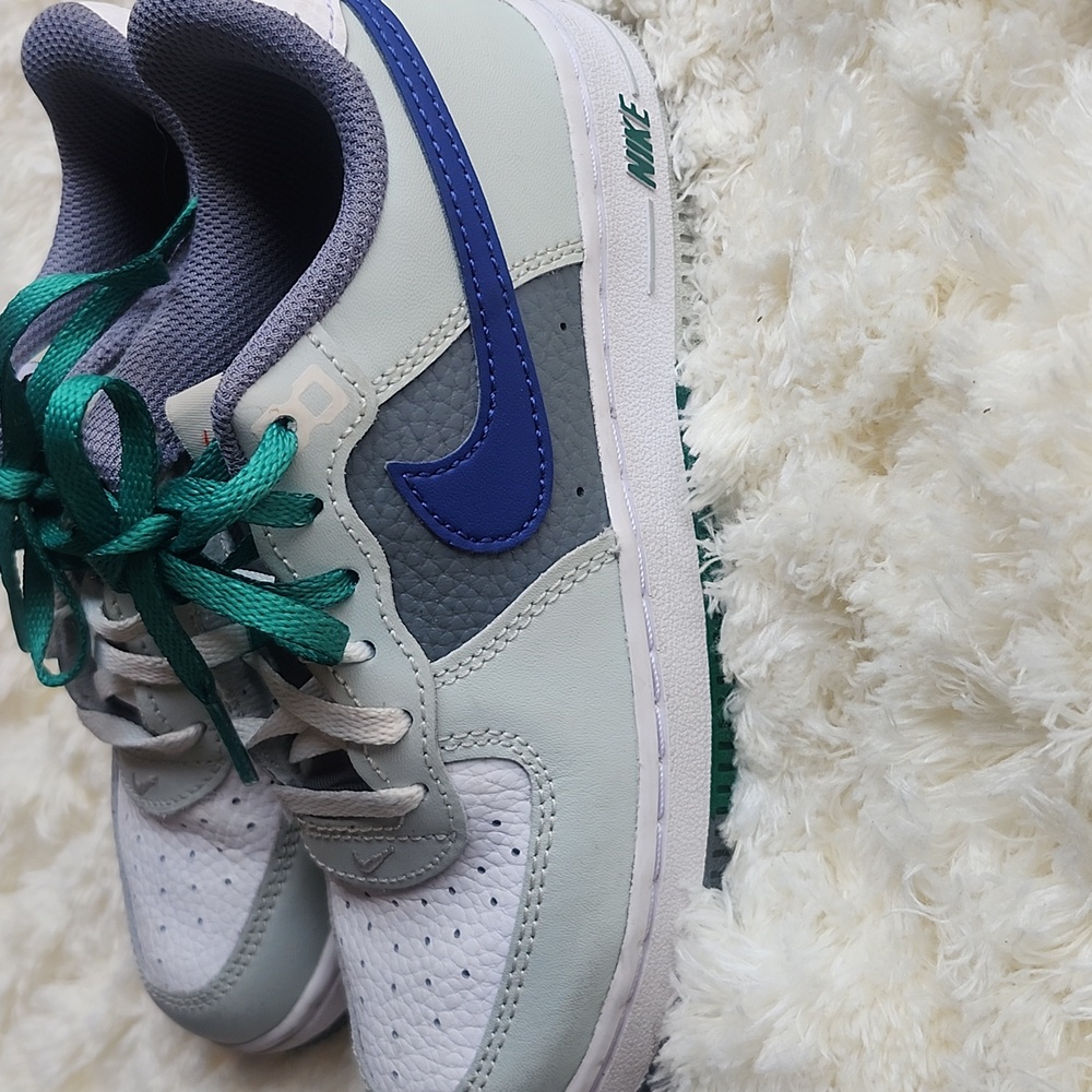 Nike Kids' Casual White & Mint Green Sneakers - Picture 2 of 6